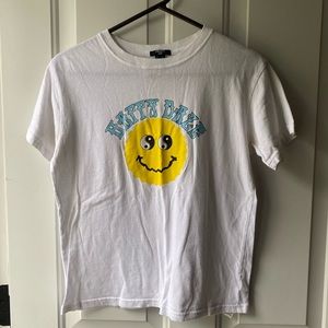 Happy Daze White Yin Yang Smiley Face T-shirt. Forever 21 Kids. Size U.S 11/12